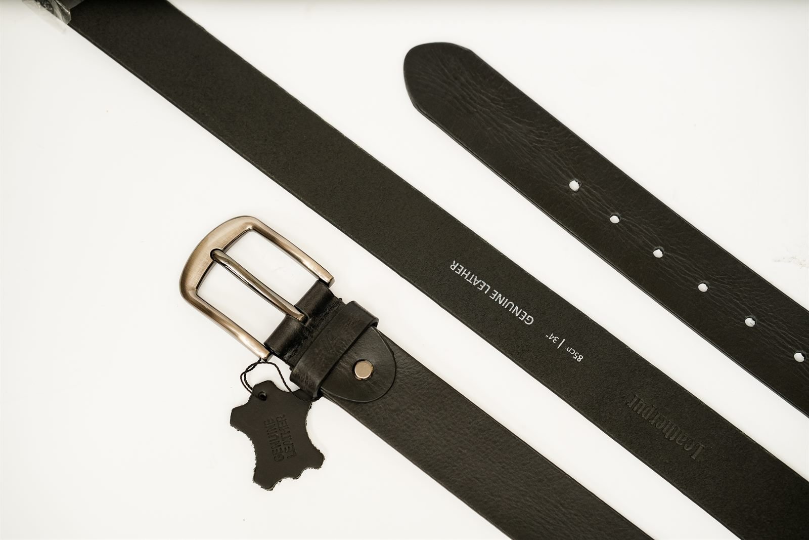 Attaro - genuine leather belt in classic black