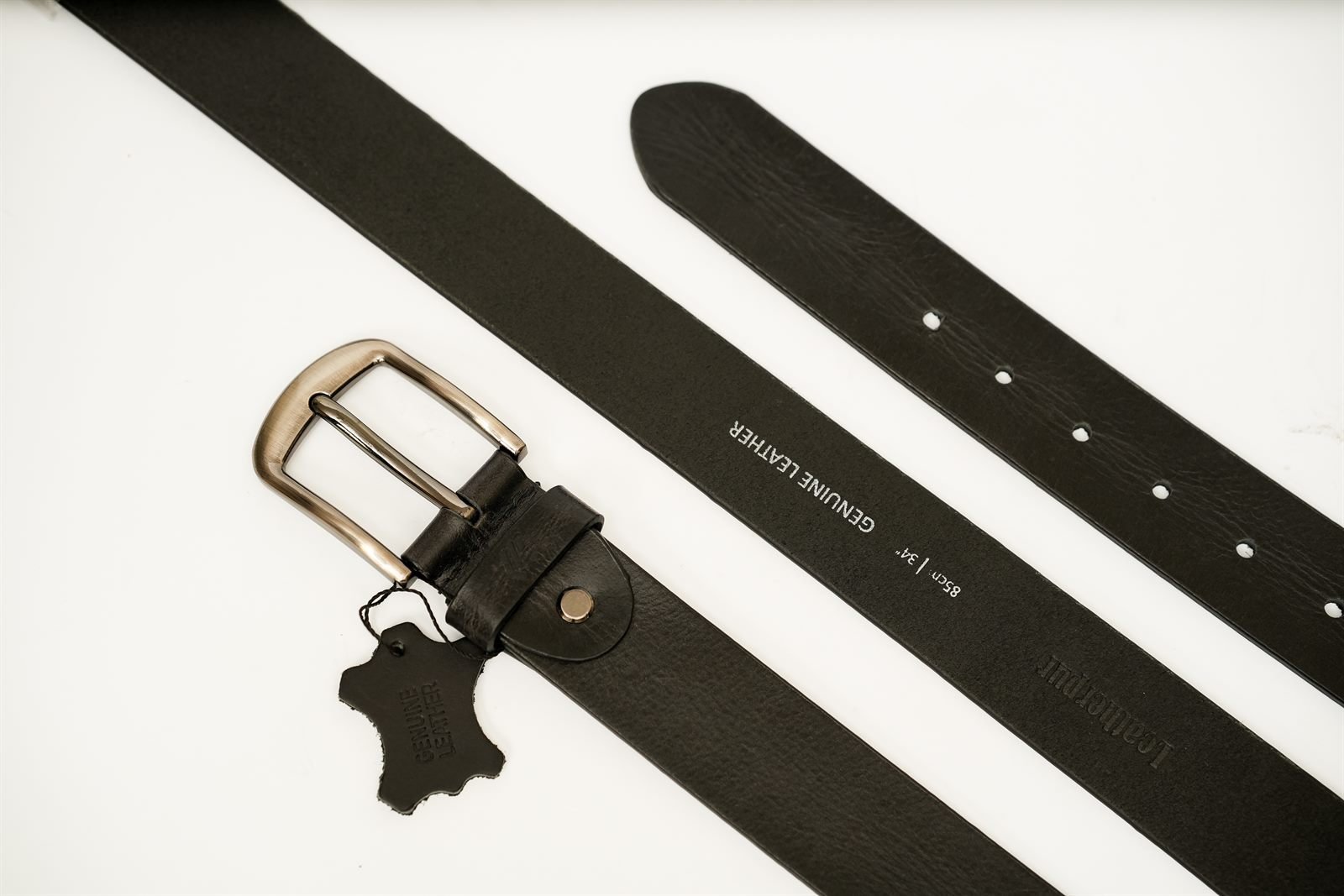 Attaro - genuine leather belt in classic black