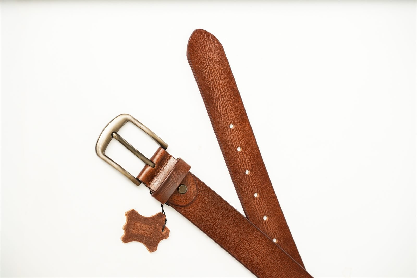Cholvar - genuine leather belt in tan
