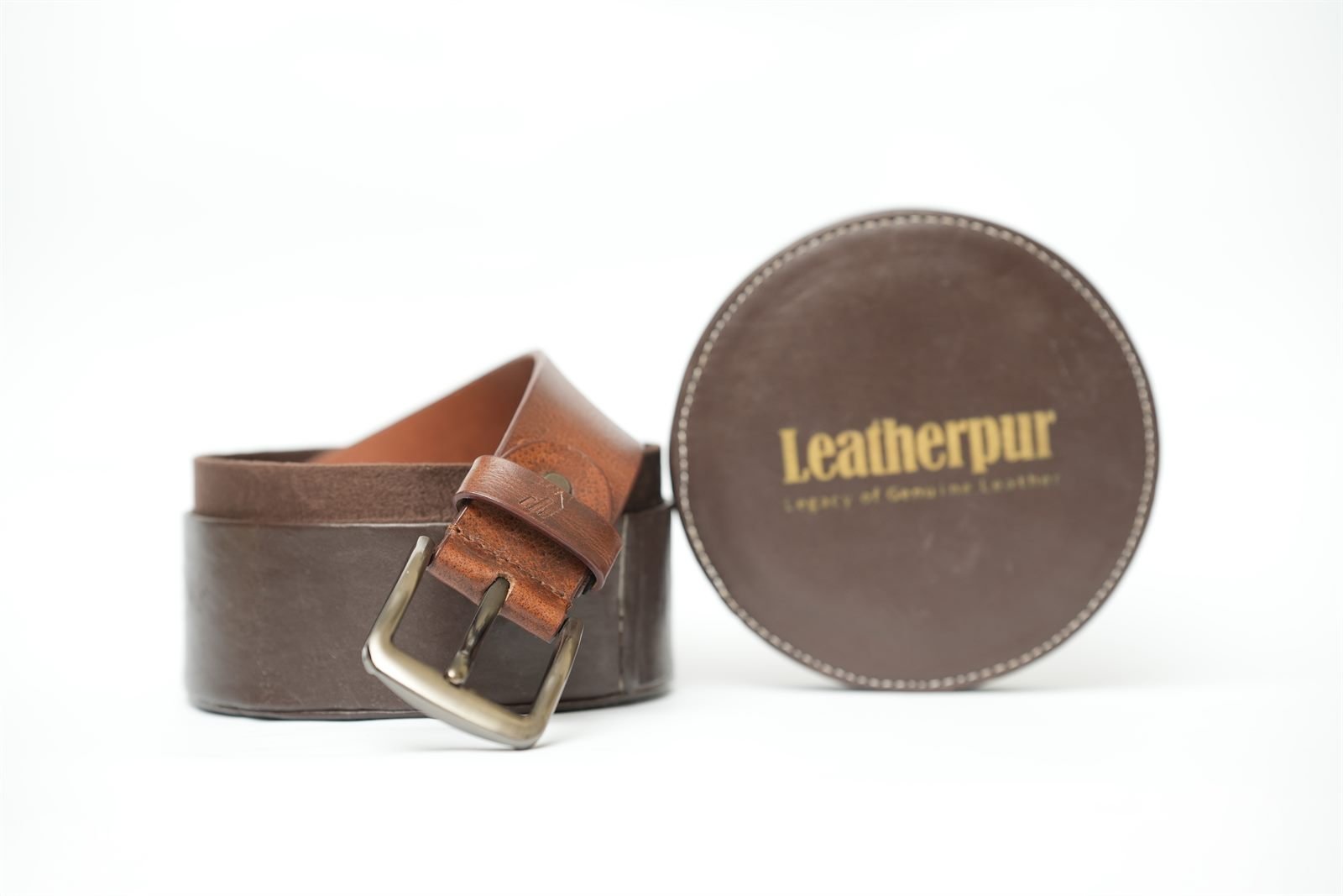 Cholvar - genuine leather belt in tan