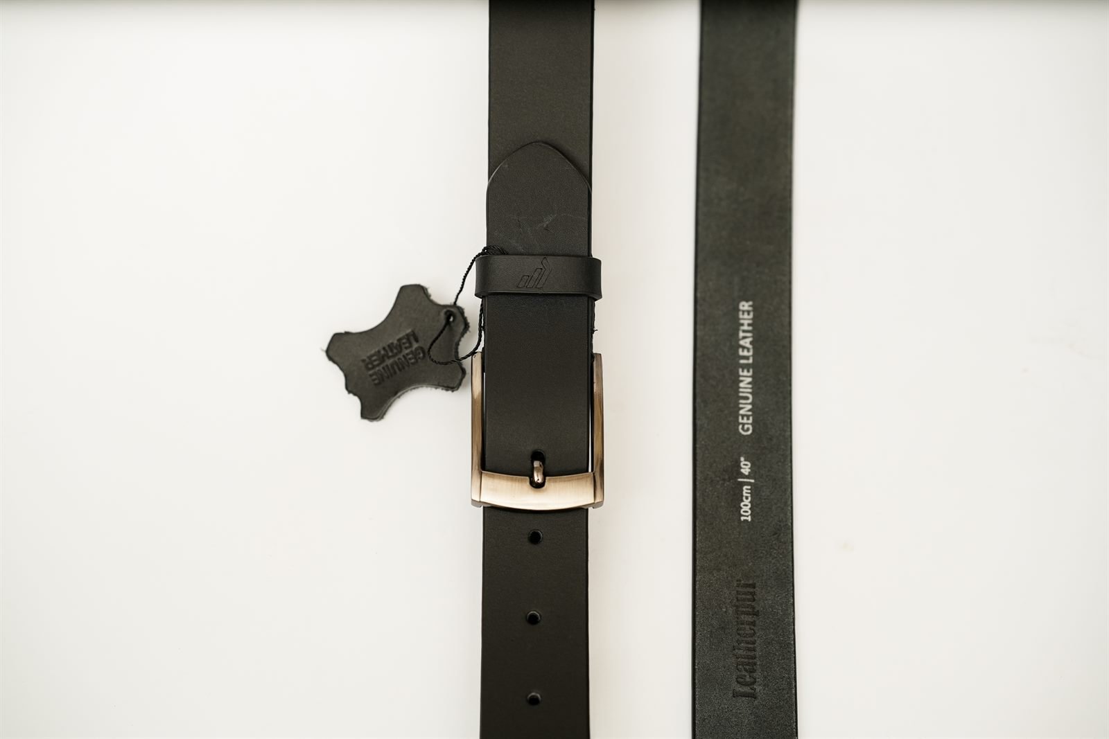 Noorvan - genuine leather belt in classic black