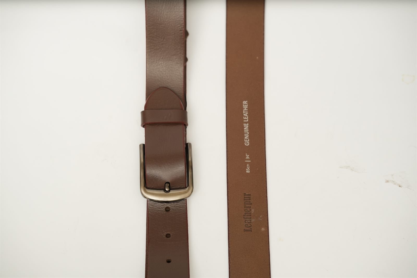 Rohvar - genuine leather belt in chestnut brown