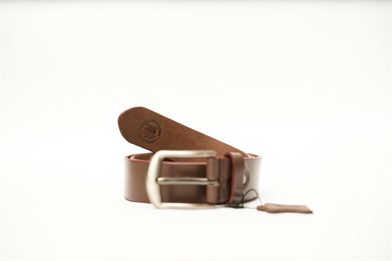 Rohvar - genuine leather belt in chestnut brown