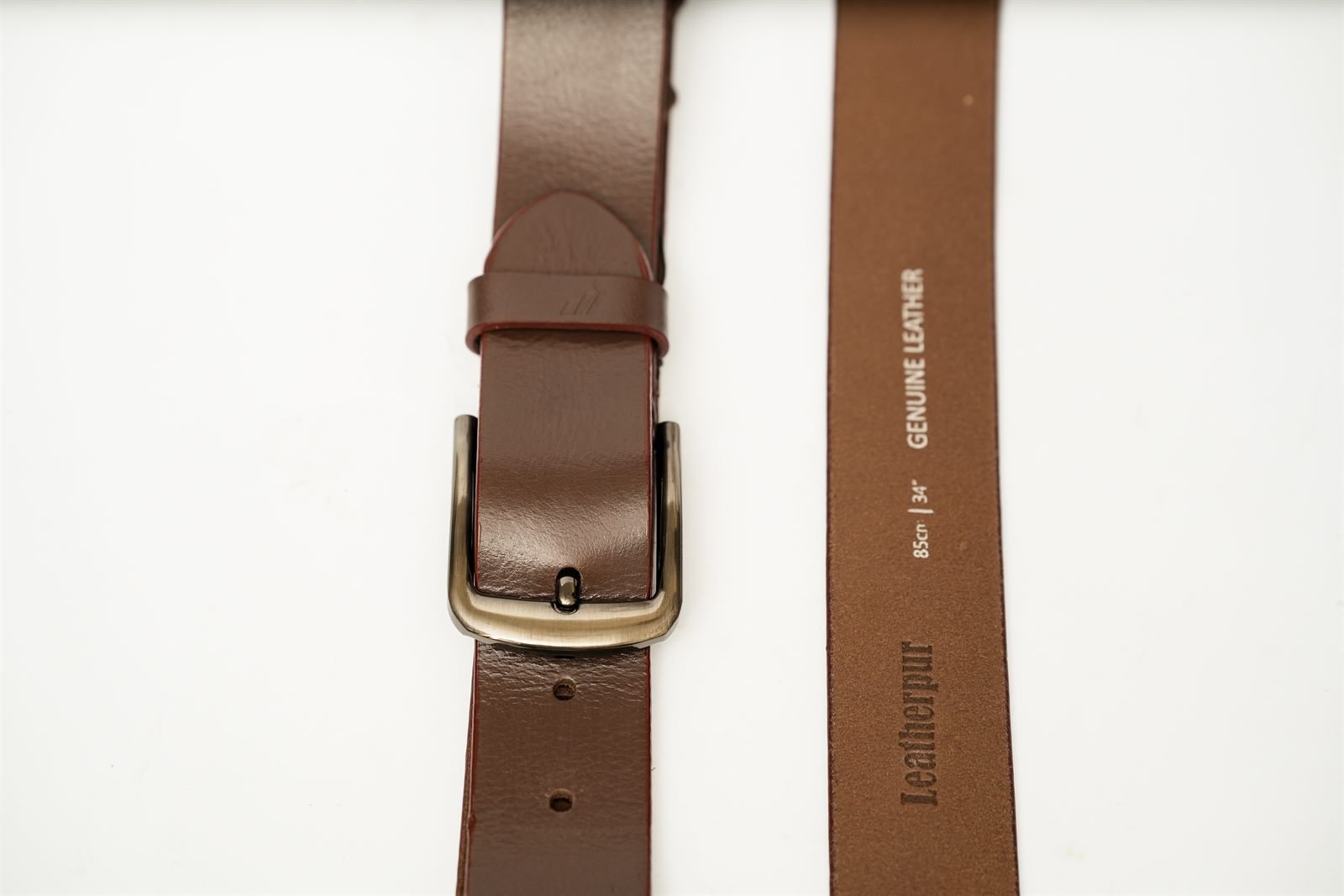 Rohvar - genuine leather belt in chestnut brown